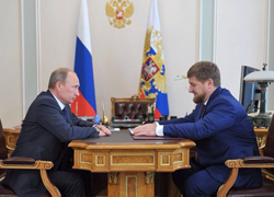 Президент Рф Владимир Путин повстречался с Главой Чеченской Республики Рамзаном Кадыровым