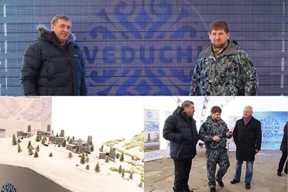 Р. Кадыров и И. Слюняев посетили горнолыжный курорт «Ведучи»