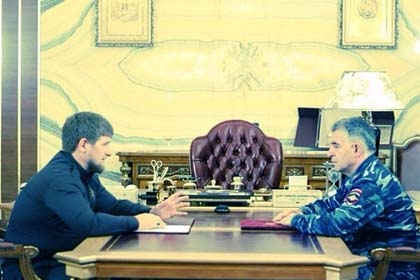 Р. Кадыров повстречался с главой МВД по ЧР Р. Алхановым